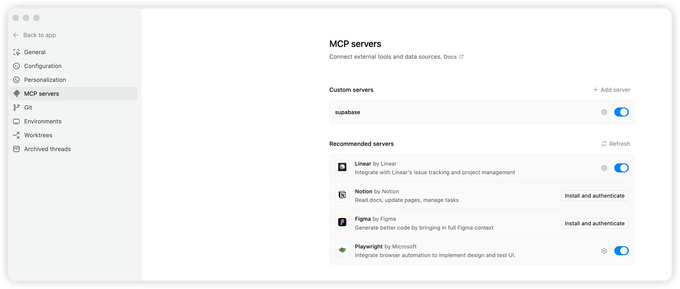 setting MCP